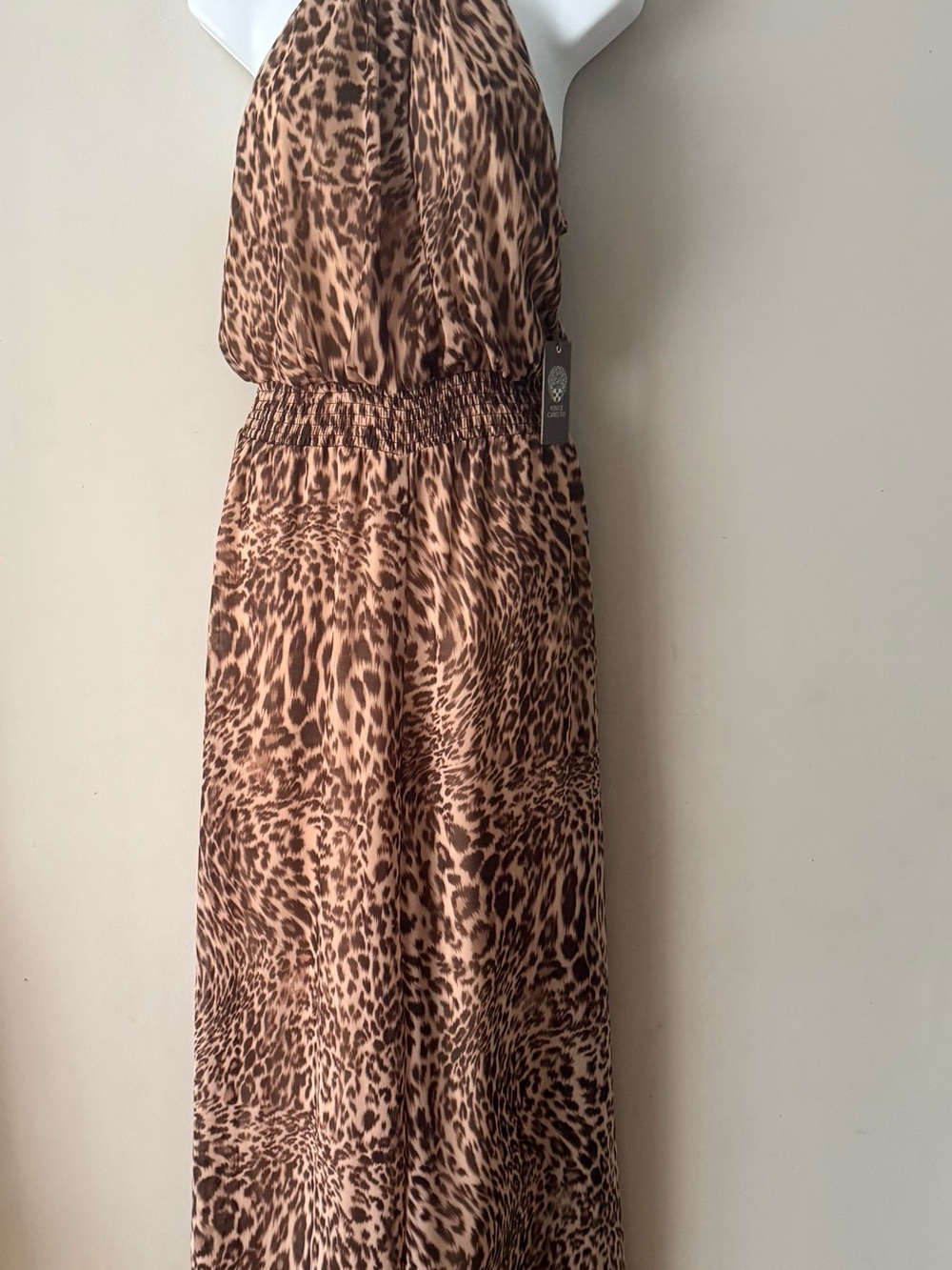 Leopard Print Halter Wide-Leg Jumpsuit - Brown - Picture 2 of 5